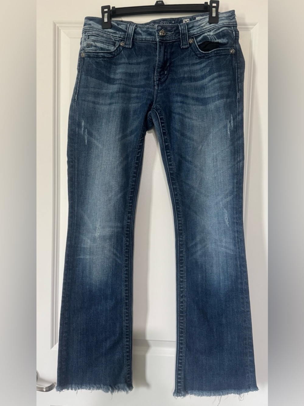 Miss Me Dark Blue Faded Bootcut Jeans